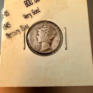 1945 MERCURY DIME